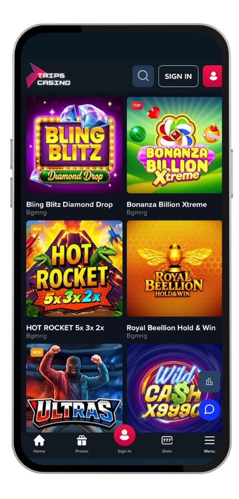 TripsCasino app